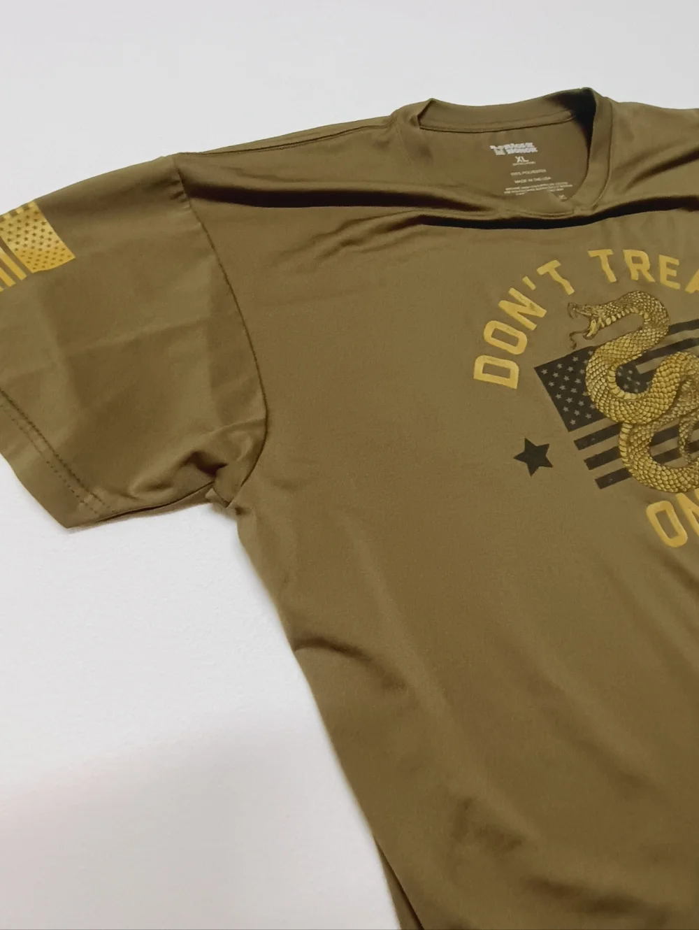 Rags Of Honor Men's Size XL Olive Green Graphic Tee - Don't Tread On Me